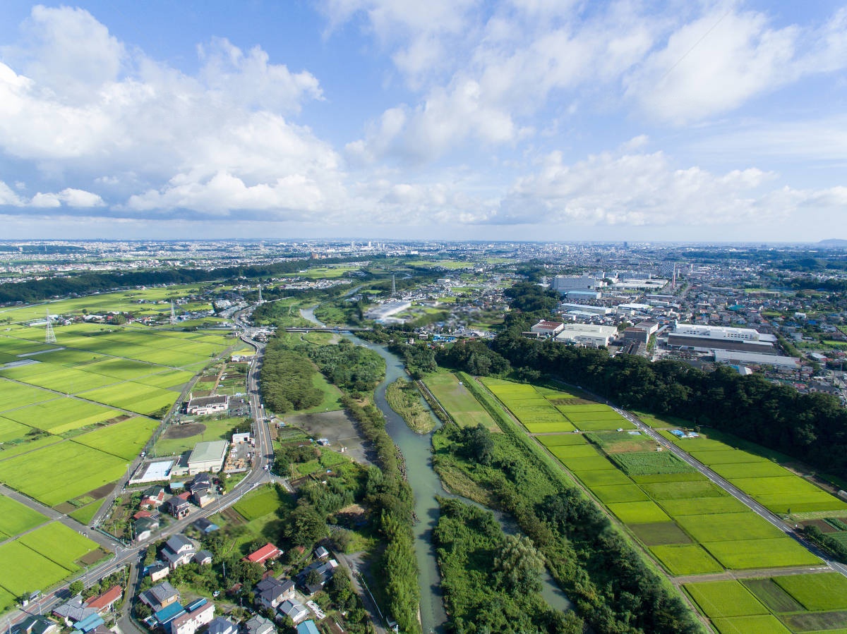 愛川町の街並み風景写真