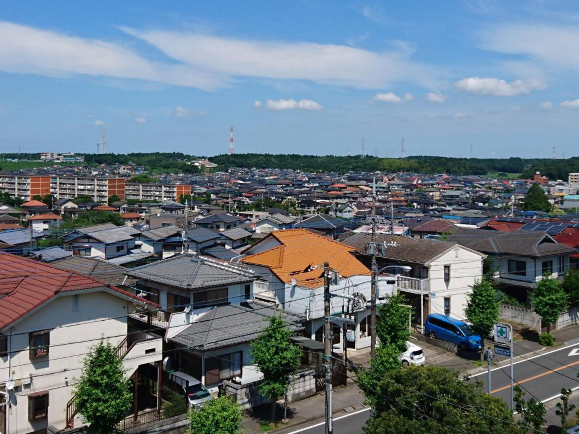 酒々井町の街並み風景写真