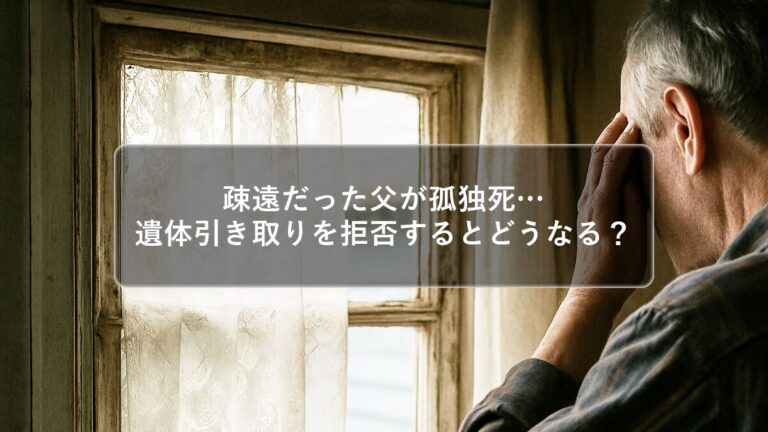 疎遠だった父が孤独死…遺体引き取りを拒否するとどうなる？